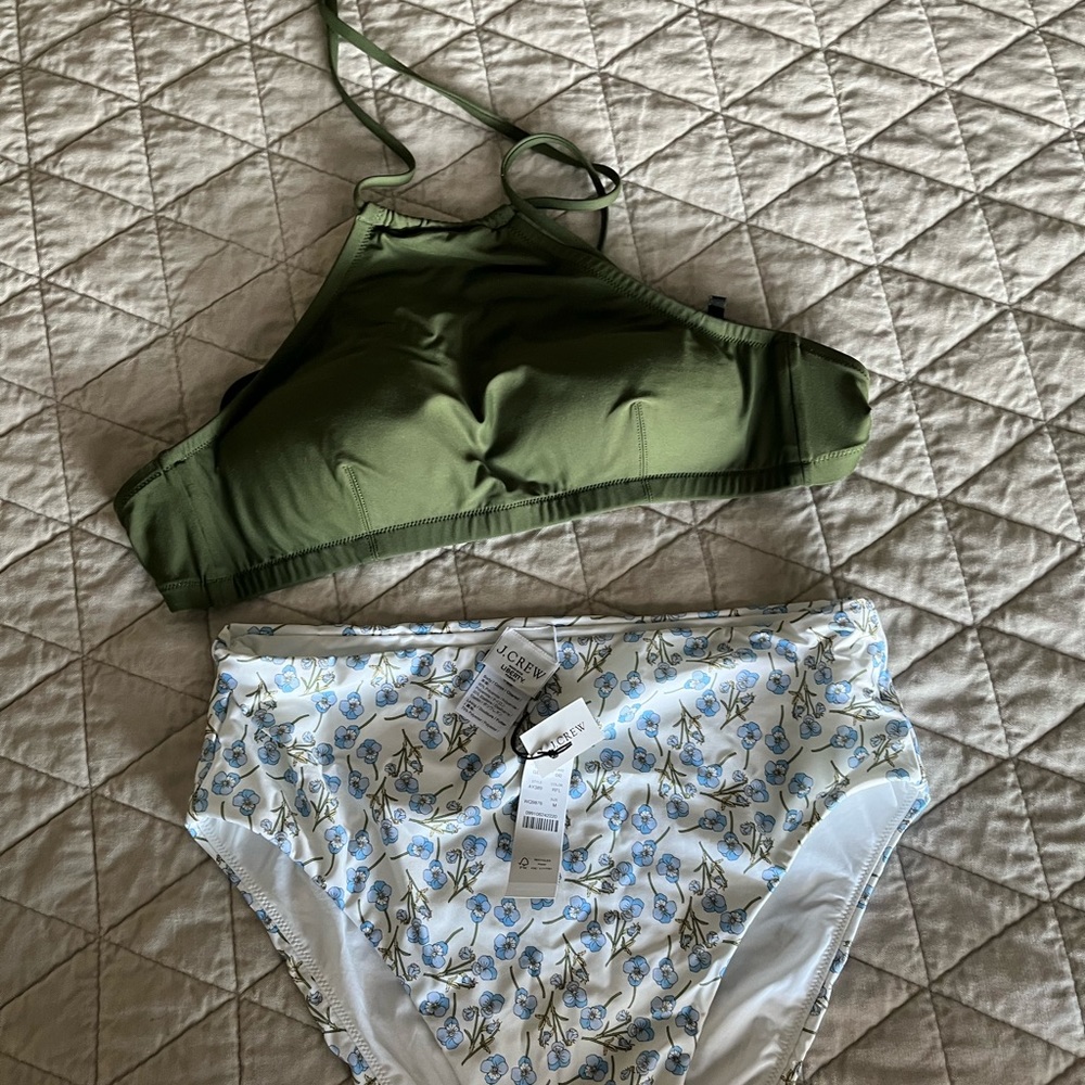 J Crew liberty floral two piece swimsuit NWT